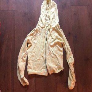 Yellow old school aerie zip up